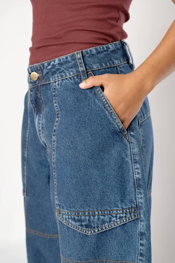 Jean Cargo Barril Detail 3